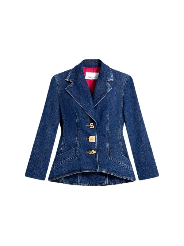 Schiaparelli-Denim-Basque-Jacket98363_nobg Schiaparelli Denim Basque Jacket Jackets in Schiaparelli Authentic Luxury Fashion at Luxury Shoes