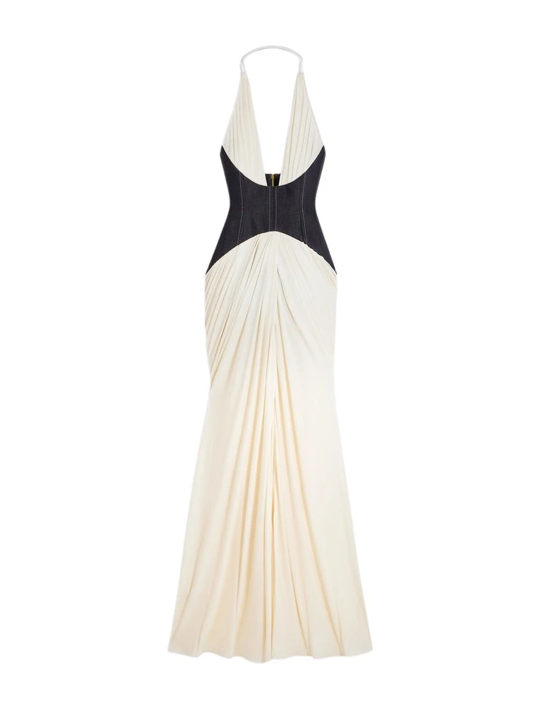 Schiaparelli-Denim-Bustier-Dress30393_nobg Schiaparelli Denim Bustier Dress Dresses in Schiaparelli Authentic Luxury Fashion at Luxury Shoes