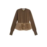 Schiaparelli-Dual-Material-Cardigan82566_nobg Schiaparelli Dual-Material Cardigan Knitwear in Schiaparelli Authentic Luxury Fashion at Luxury Shoes