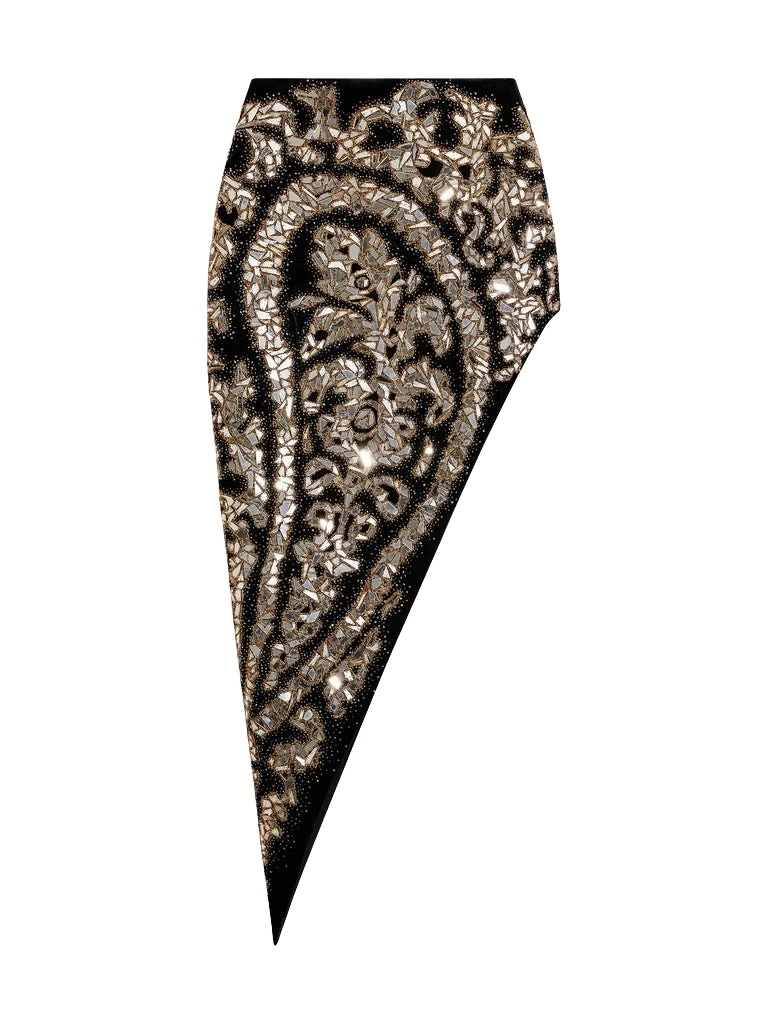 Schiaparelli-Embroidered-Asymmetrical-Skirt46127_nobg Schiaparelli Embroidered Asymmetrical Skirt Skirts in Schiaparelli Authentic Luxury Fashion at Luxury Shoes