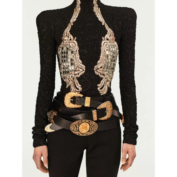 Schiaparelli Embroidered Bodysuit Bodysuit in Schiaparelli Authentic Luxury Fashion at Luxury Shoes 