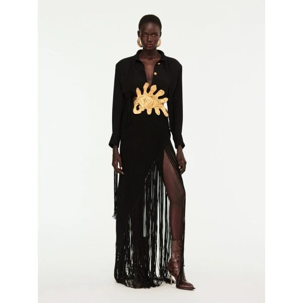 Schiaparelli Fringed Cowboy Shirt Tops in Schiaparelli Authentic Luxury Fashion at Luxury Shoes 