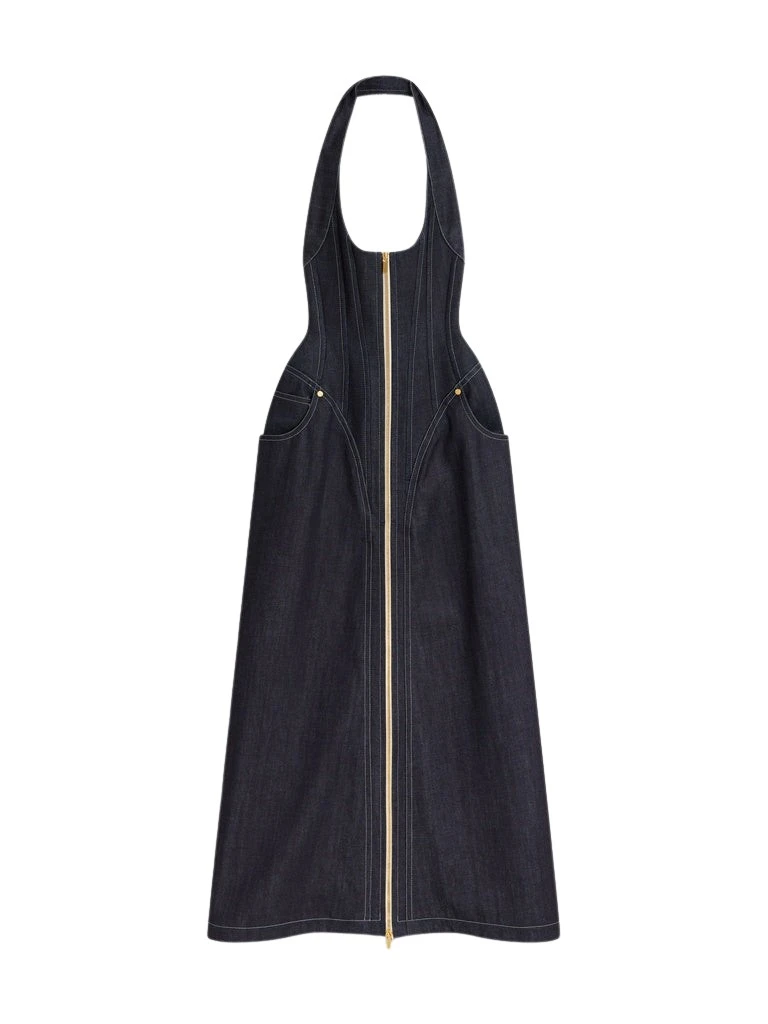 Schiaparelli-Halter-Corset-Dress31306_nobg Schiaparelli Halter Corset Dress Dresses in Schiaparelli Authentic Luxury Fashion at Luxury Shoes