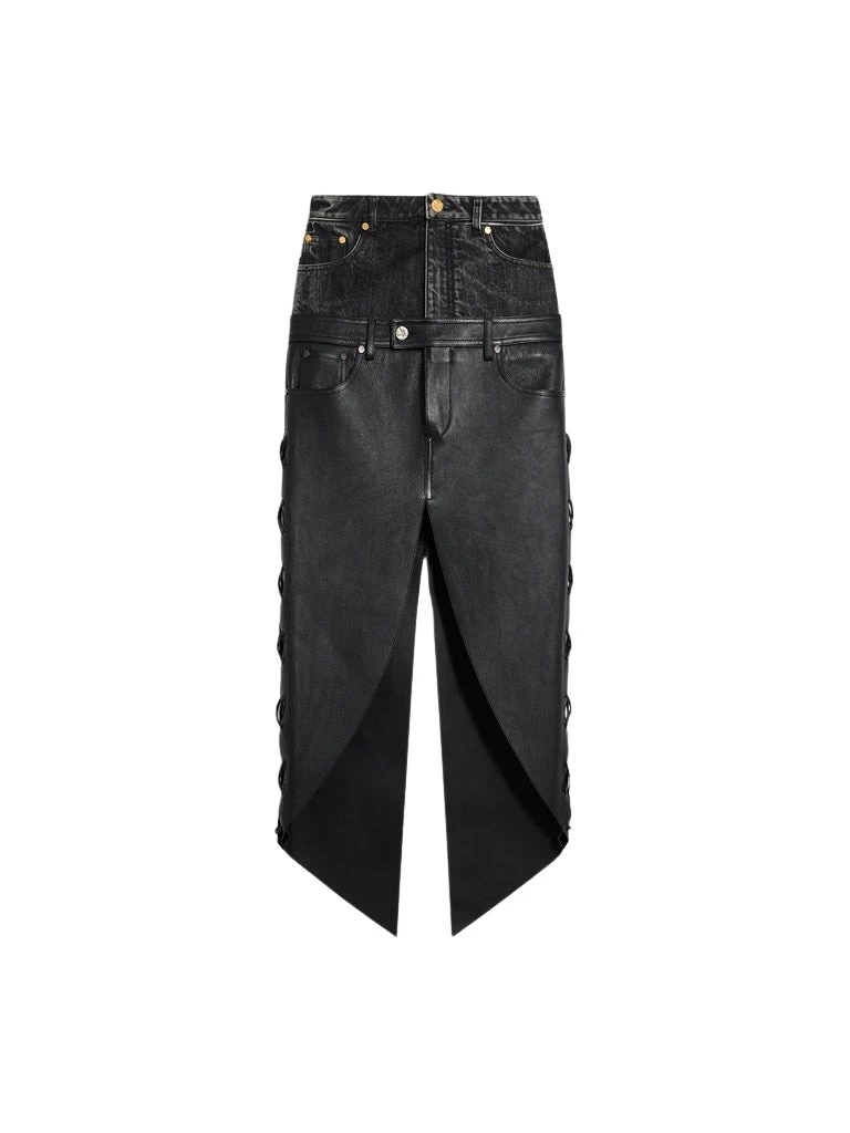 Schiaparelli-High-Waisted-Lace-Up-Skirt78955_nobg Schiaparelli High-Waisted Lace-Up Skirt Skirts in Schiaparelli Authentic Luxury Fashion at Luxury Shoes