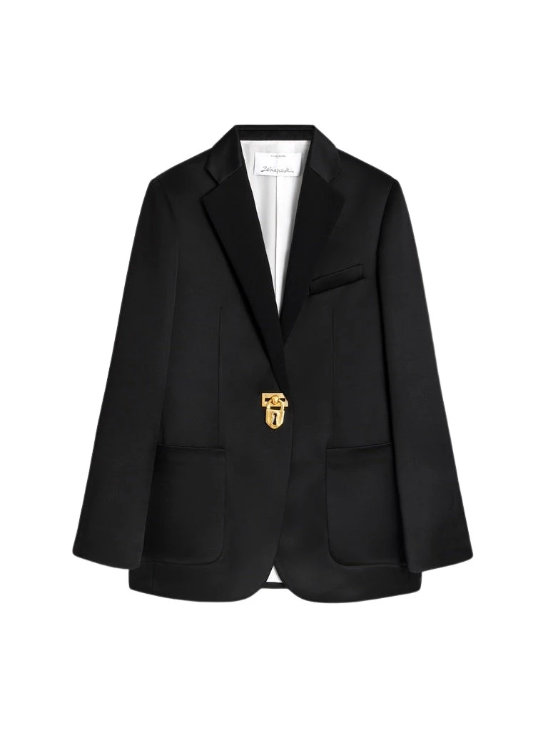 Schiaparelli-Iconic-Padlock-Jacket54540_nobg Schiaparelli Iconic Padlock Jacket Jackets in Schiaparelli Authentic Luxury Fashion at Luxury Shoes