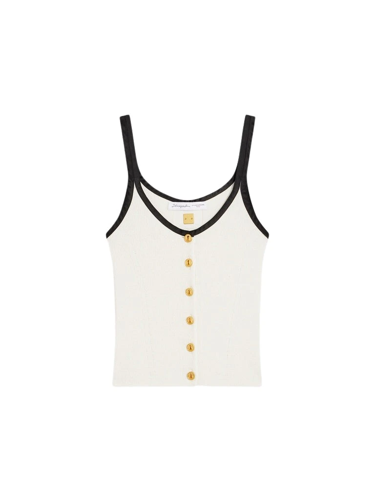 Schiaparelli-Keyhole-Tank-Top87168_nobg Schiaparelli Keyhole Tank Top Tops in Schiaparelli Authentic Luxury Fashion at Luxury Shoes