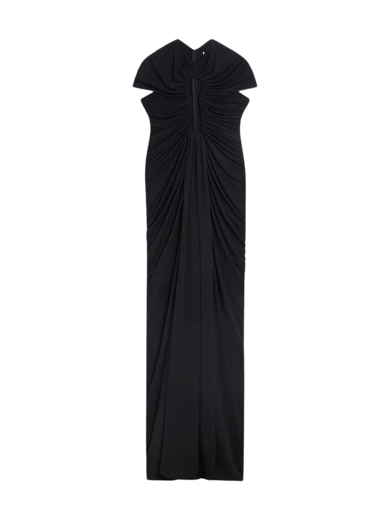 Schiaparelli-Long-Keyhole-Dress66824_nobg Schiaparelli Long Keyhole Dress Dresses in Schiaparelli Authentic Luxury Fashion at Luxury Shoes