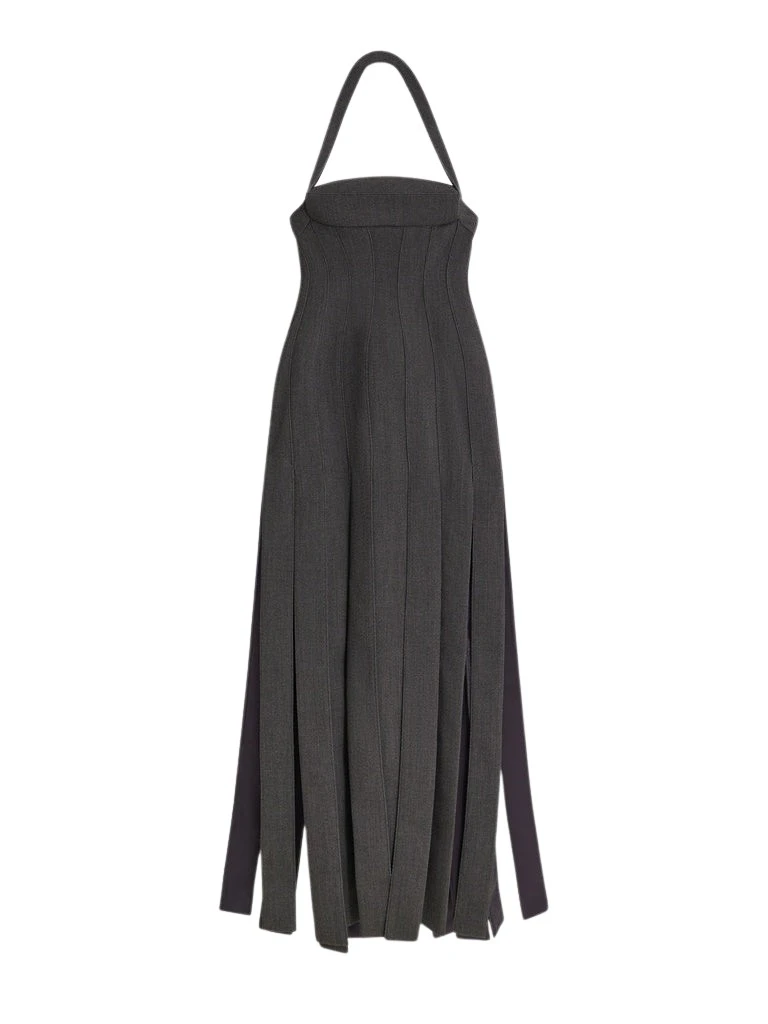 Schiaparelli-Long-Unstitched-Ribbons-Dress17851_nobg Schiaparelli Long Unstitched Ribbons Dress Dresses in Schiaparelli Authentic Luxury Fashion at Luxury Shoes