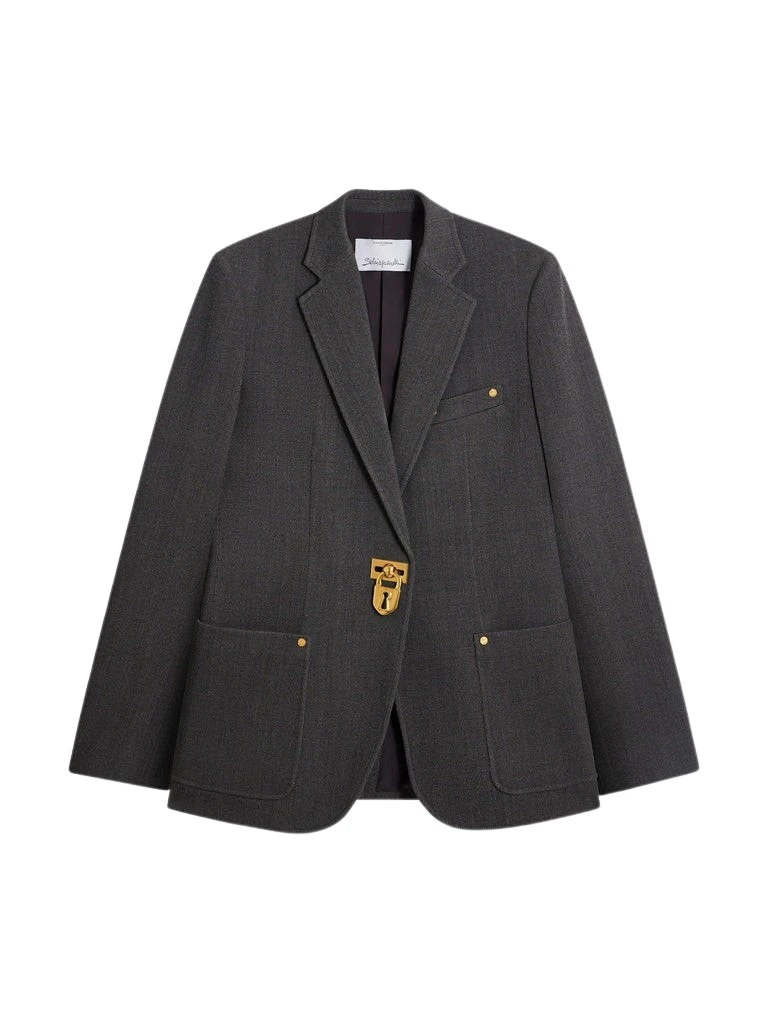 Schiaparelli-Padlock-Jacket-823611_nobg Schiaparelli Padlock Jacket Jackets in Schiaparelli Authentic Luxury Fashion at Luxury Shoes
