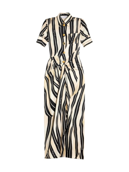 Schiaparelli Paintbrush Pareo Shirt Dress Dresses in Schiaparelli Authentic Luxury Fashion at Luxury Shoes 