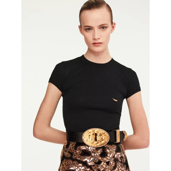 Schiaparelli Pierced T-Shirt Tops in Schiaparelli Authentic Luxury Fashion at Luxury Shoes 
