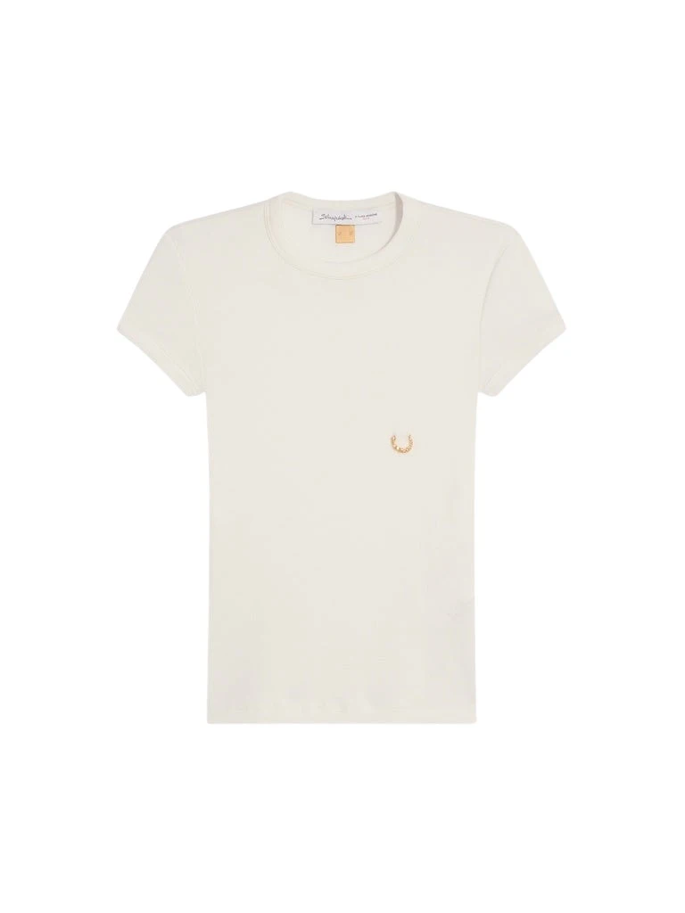 Schiaparelli-Pierced-T-Shirt-353739_nobg Schiaparelli Pierced T-Shirt Tops in Schiaparelli Authentic Luxury Fashion at Luxury Shoes