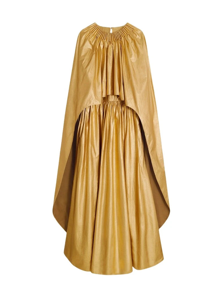 Schiaparelli-Ruched-Cape-Dress-342281_nobg Schiaparelli Ruched Cape Dress Dresses in Schiaparelli Authentic Luxury Fashion at Luxury Shoes