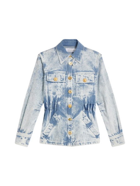 Schiaparelli Safari Denim Shirt Tops in Schiaparelli Authentic Luxury Fashion at Luxury Shoes 