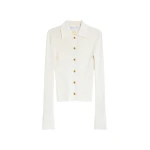 Schiaparelli-Satin-Bias-Cardigan89331_nobg Schiaparelli Satin Bias Cardigan Knitwear in Schiaparelli Authentic Luxury Fashion at Luxury Shoes
