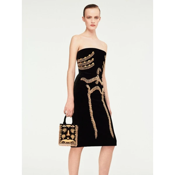 Schiaparelli Skeleton Bustier Dress Dresses in Schiaparelli Authentic Luxury Fashion at Luxury Shoes 