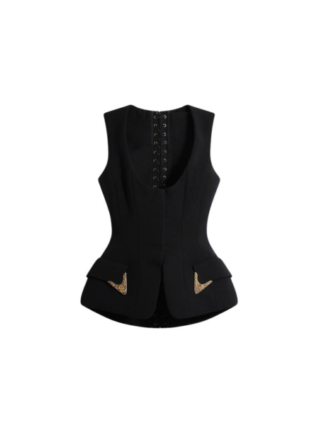 Schiaparelli Sleeveless Waistcoat Tops in Schiaparelli Authentic Luxury Fashion at Luxury Shoes 