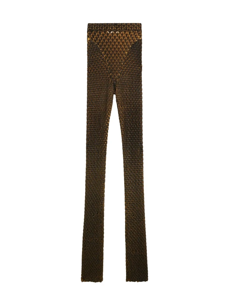 Schiaparelli-Snake-Scale-Trompe-LOeil-Bootcut-Pants58969_nobg Schiaparelli Snake Scale Trompe L'Oeil Bootcut Pants Pants in Schiaparelli Authentic Luxury Fashion at Luxury Shoes