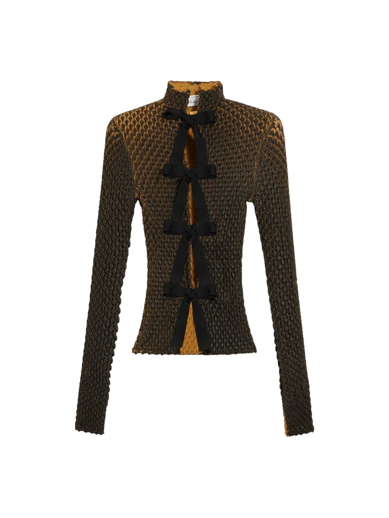 Schiaparelli Snake Scale Trompe L'Oeil Cardigan Knitwear in Schiaparelli Authentic Luxury Fashion at Luxury Shoes 