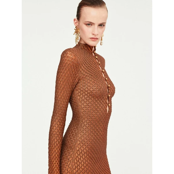 Schiaparelli Snake Scale Trompe L'Oeil Dress Dresses in Schiaparelli Authentic Luxury Fashion at Luxury Shoes 