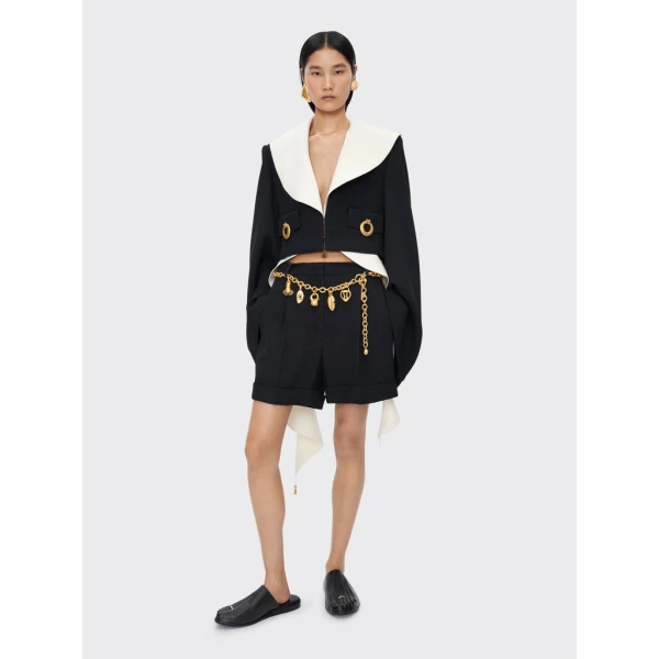 Schiaparelli Square-Shouldered Collarless Jacket Jackets in Schiaparelli Authentic Luxury Fashion at Luxury Shoes 