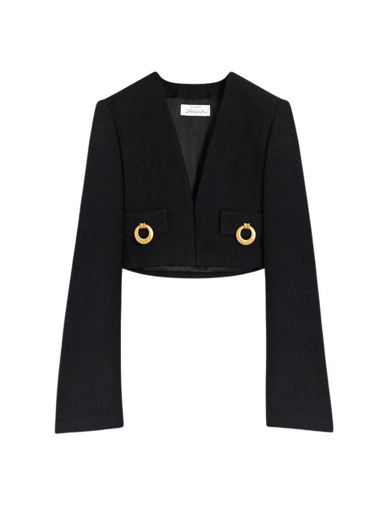 Schiaparelli-Square-Shouldered-Collarless-Jacket98640_nobg Schiaparelli Square-Shouldered Collarless Jacket Jackets in Schiaparelli Authentic Luxury Fashion at Luxury Shoes