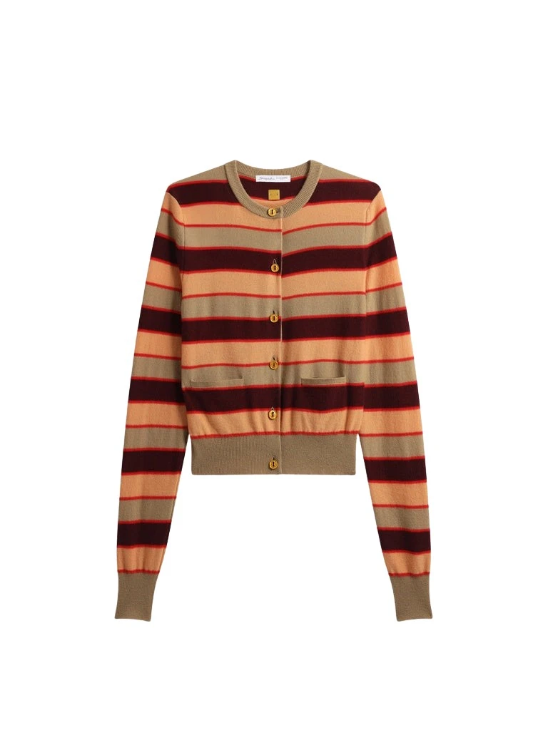 Schiaparelli-Striped-Cardigan76822_nobg Schiaparelli Striped Cardigan Knitwear in Schiaparelli Authentic Luxury Fashion at Luxury Shoes