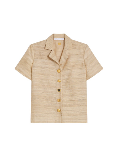 Schiaparelli Tussah Short-Sleeved Shirt Tops in Schiaparelli Authentic Luxury Fashion at Luxury Shoes 