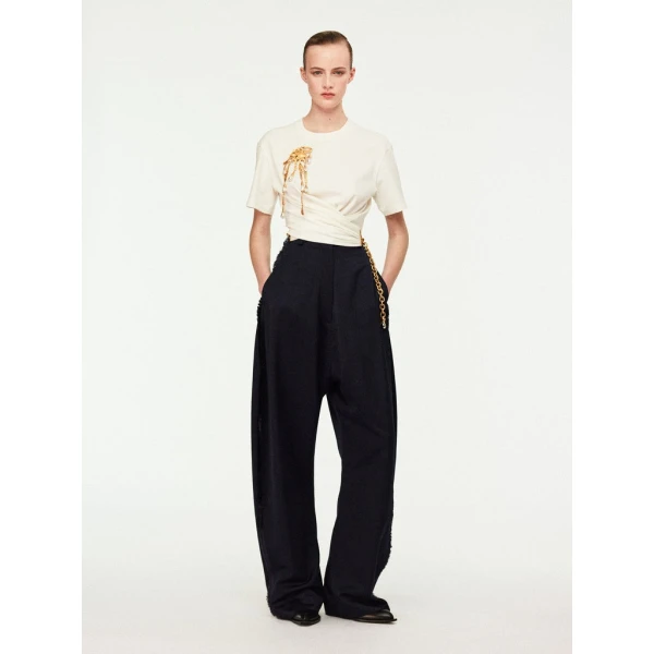 Schiaparelli Twisted T-Shirt Tops in Schiaparelli Authentic Luxury Fashion at Luxury Shoes 