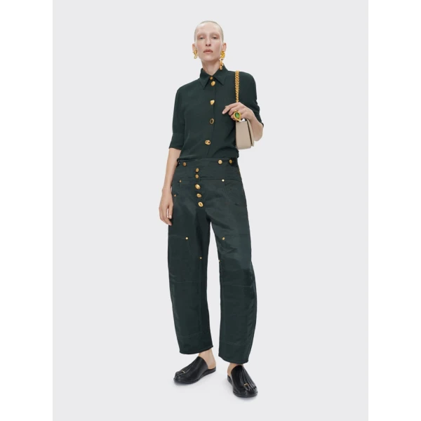 Schiaparelli Viscose And Linen Cowboy Pants Pants in Schiaparelli Authentic Luxury Fashion at Luxury Shoes 