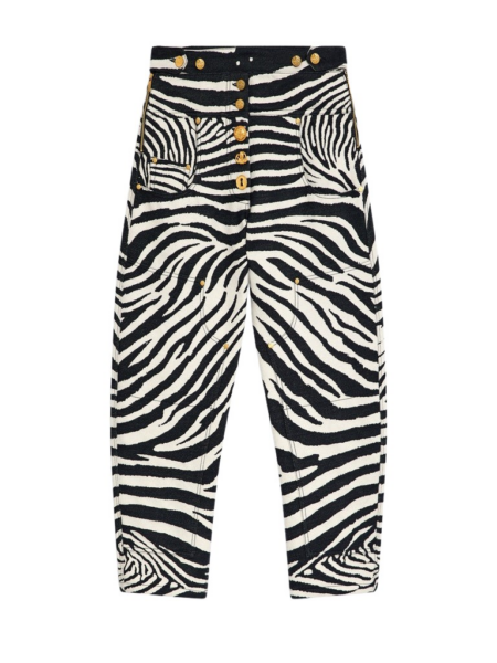 Schiaparelli Zebra Cowboy Pants Pants in Schiaparelli Authentic Luxury Fashion at Luxury Shoes 
