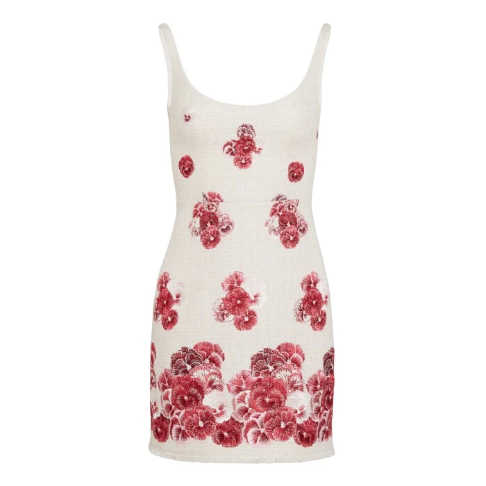 Short-Ruby-Pansies-Embroidered-Boucle-Slip-Dress-Giambattista-Valli-Dresses-661775_nobg Giambattista Valli Short Ruby Pansies Embroidered Bouclé Slip Dress - Giambattista Valli Dresses - Romantic Couture - Shop at Luxury Shoes