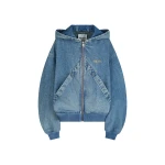 The Attico Sky Blue Bomber - The Attico Jackets - Designed by Gilda Ambrosio & Giorgia Tordini - Shop at Luxury Shoes 