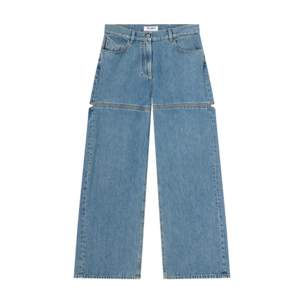 The Attico Sky Blue Long Pant - The Attico Pants - Designed by Gilda Ambrosio & Giorgia Tordini - Shop at Luxury Shoes 
