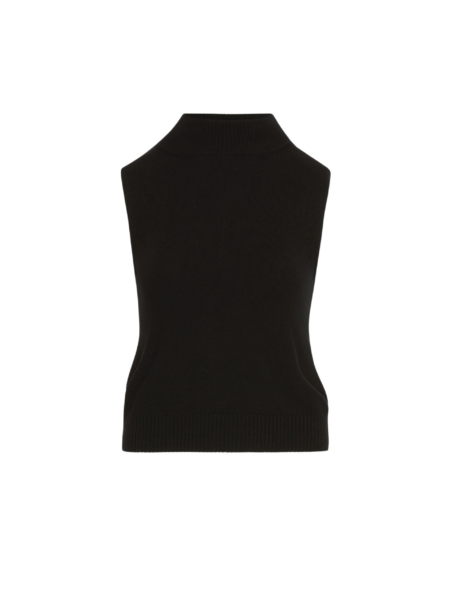 Oscar de la Renta Sleeveless Mock Neck Ribbed Pullover - Oscar de la Renta Knitwear - American Couture - Shop at Luxury Shoes 