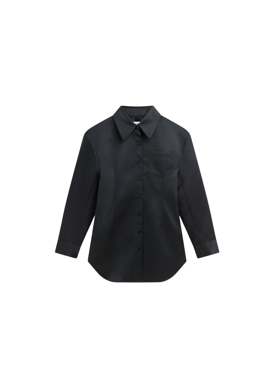 The-Frankie-Shop-Akita-Satin-Cinched-Shirt-Dress-Black-coveti-925489_nobg The Frankie Shop Akita Satin Cinched Shirt Dress - Black - Oversized Minimalist Tops in Black - Shop at Luxury Shoes