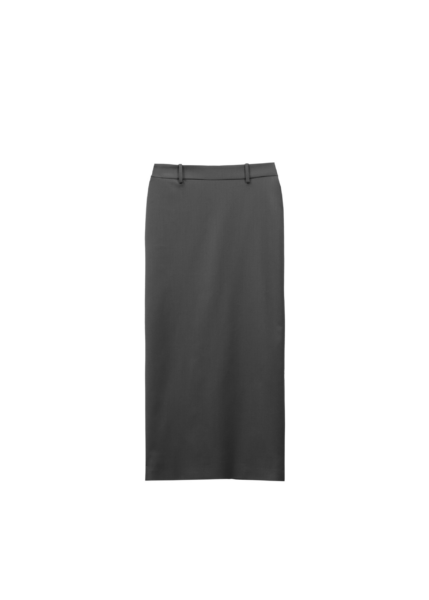 The Frankie Shop Alrose Midi Skirt - Dark Grey Melange - Oversized Minimalist Skirts in Grey - Shop at Luxury Shoes 