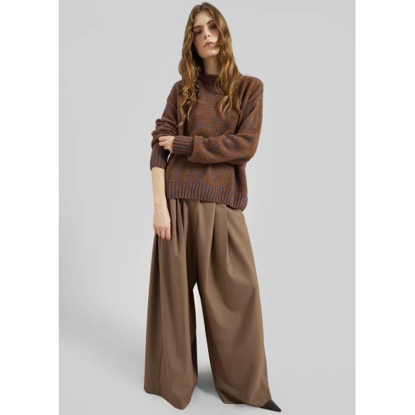 The Frankie Shop Amish Supplies Crewneck Sweater - Rustic - Oversized Minimalist Knitwear in Multicolour - Shop at Luxury Shoes 