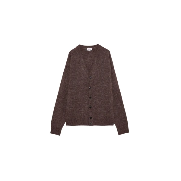 The Frankie Shop Amish Supplies Oversized Cardigan - Mud - Oversized Minimalist Knitwear in Mud - Shop at Luxury Shoes 