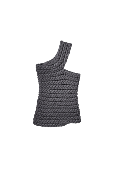 The Frankie Shop Bevza Tisto Top - Dark Grey - Oversized Minimalist Tops in Grey - Shop at Luxury Shoes 