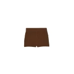 The Frankie Shop Brisbane Knit Mini Shorts - Brown - Oversized Minimalist Shorts in Brown - Shop at Luxury Shoes 