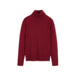 The Frankie Shop By Malene Birger Vanille Wool Sweater - Cabernet - Oversized Minimalist Knitwear in Red - Shop at Luxury Shoes 