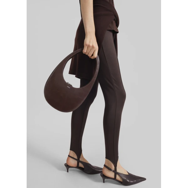 The Frankie Shop Caserta Stirrup Leggings - Brown - Oversized Minimalist Pants in Brown - Shop at Luxury Shoes 