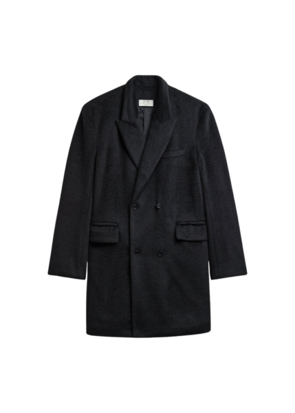The Frankie Shop Coblence Textured Wool-Blend Coat - Black - Oversized Minimalist Coats in Black - Shop at Luxury Shoes 