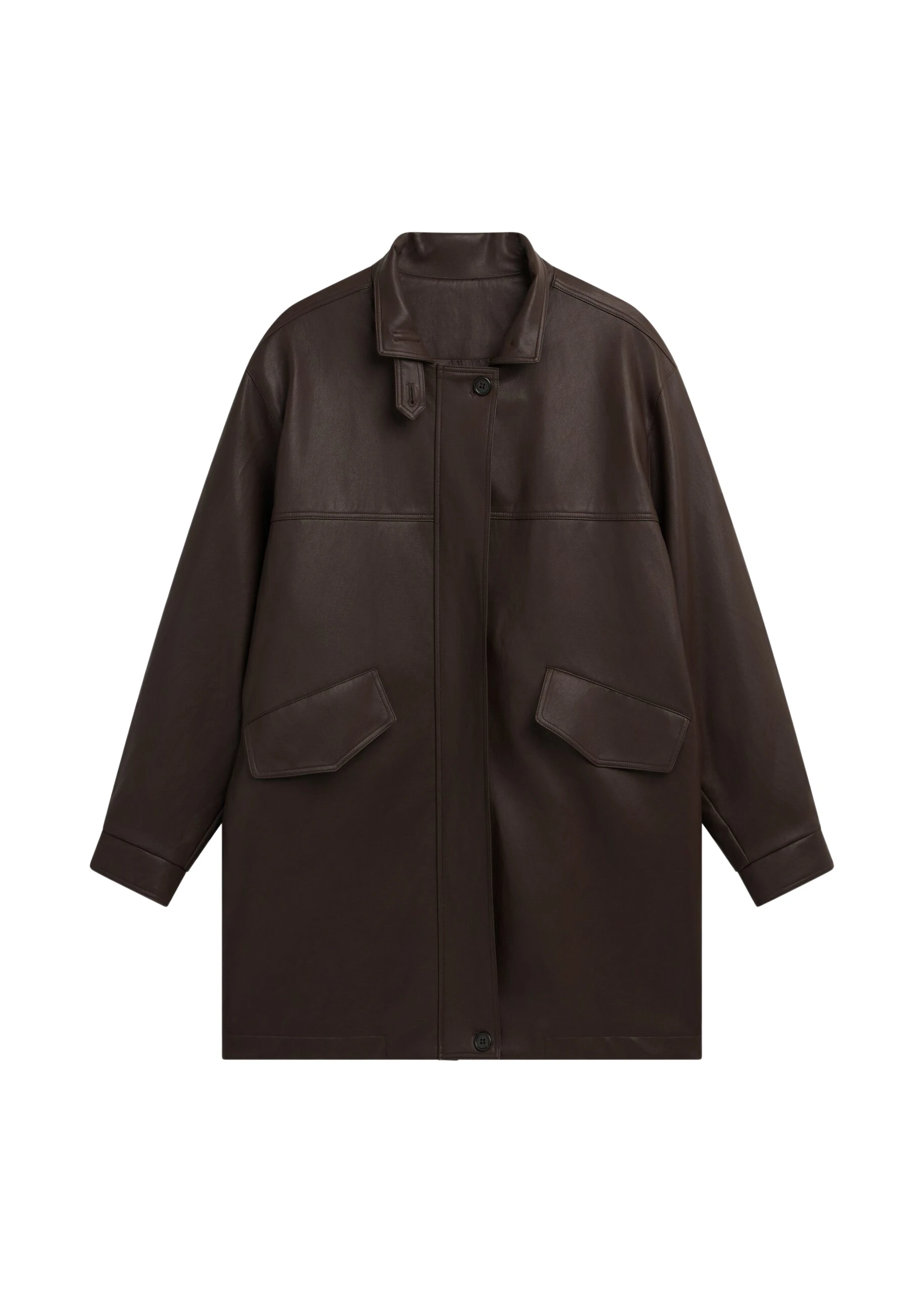 The-Frankie-Shop-Douvrin-Faux-Leather-Jacket-Brown-coveti-scaled73282_nobg The Frankie Shop Douvrin Faux Leather Jacket - Brown - Oversized Minimalist Jackets in Brown - Shop at Luxury Shoes