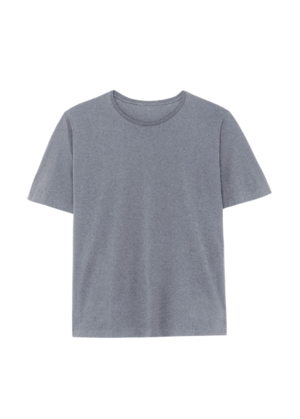 The Frankie Shop Harper Soft Organic T-Shirt - Dark Grey Melange - Oversized Minimalist Tops in Grey - Shop at Luxury Shoes 