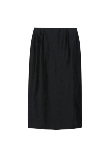 The Frankie Shop Lenore Semi Sheer Midi Skirt - Black - Oversized Minimalist Skirts in Black - Shop at Luxury Shoes 