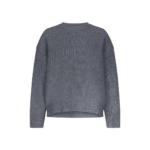The Frankie Shop Loulou De Saison Pia Oversized Cashmere Sweater - Anthracite Melange - Oversized Minimalist Knitwear in Grey - Shop at Luxury Shoes 