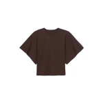 The Frankie Shop Modave Dolman Sleeve Tee - Brown - Oversized Minimalist Tops in Brown - Shop at Luxury Shoes 