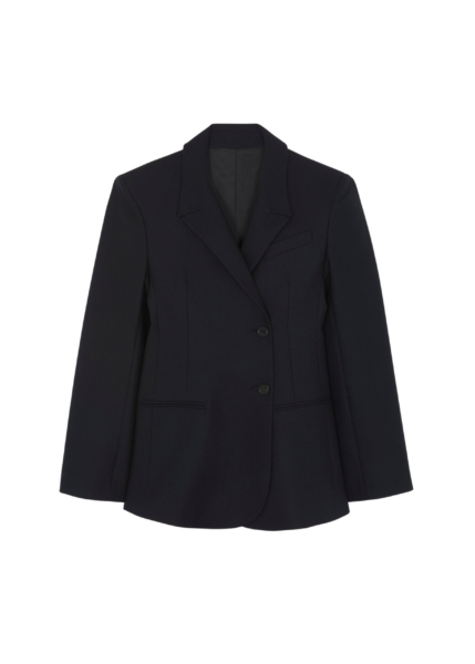 The Frankie Shop Morrison Crossover Blazer - Black - Oversized Minimalist Jackets in Black - Shop at Luxury Shoes 
